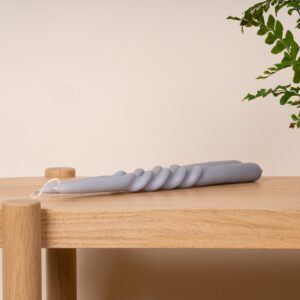 Stabkerze Twist Grau