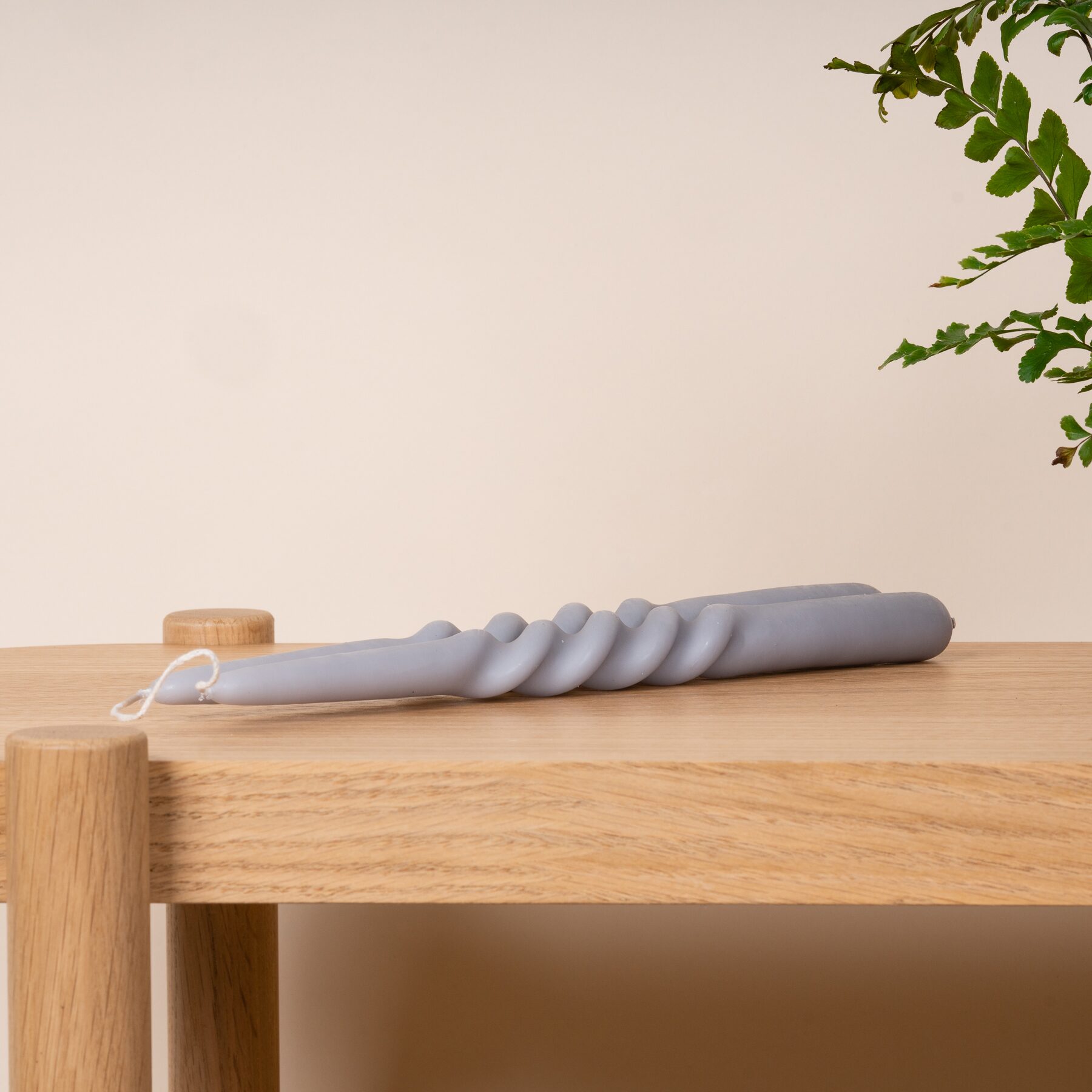 Stabkerze Twist Grau