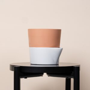 Bewässerungübertopf  Weiß/Terracotta - 12 cm