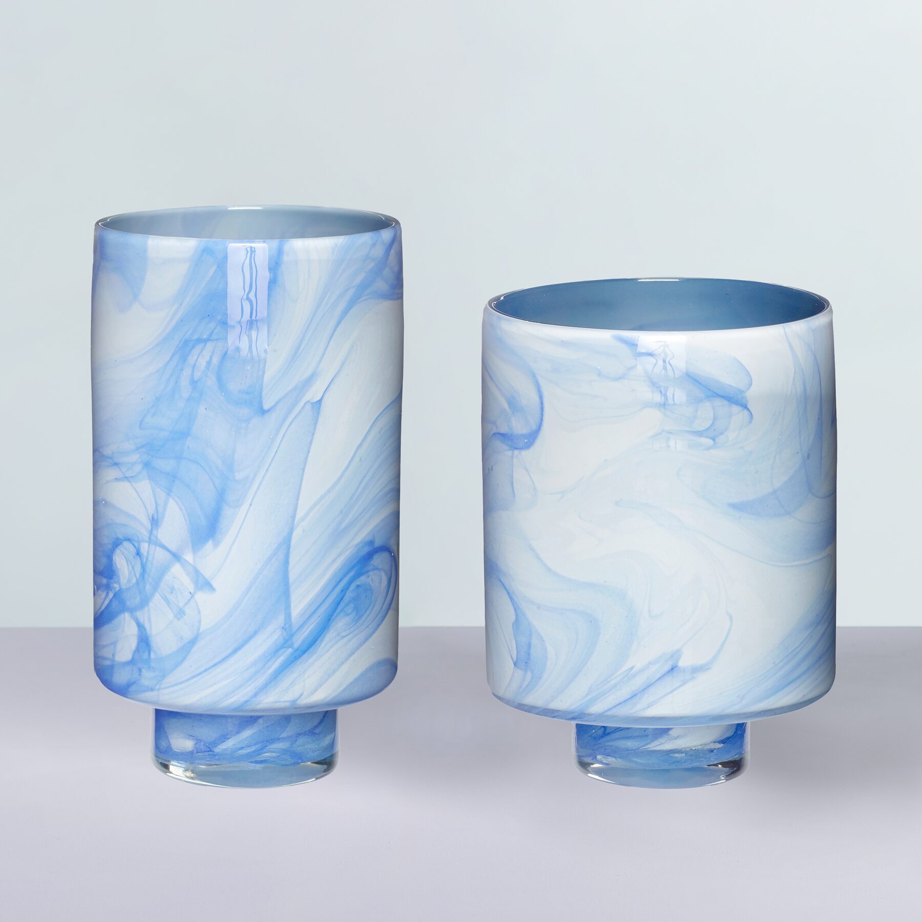 Hübsch Interior Vasen Cloud Blau/Weiß 2-er-Set – Bild 2