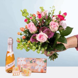 Glücksbote mit Geschenkset Birthday Bash