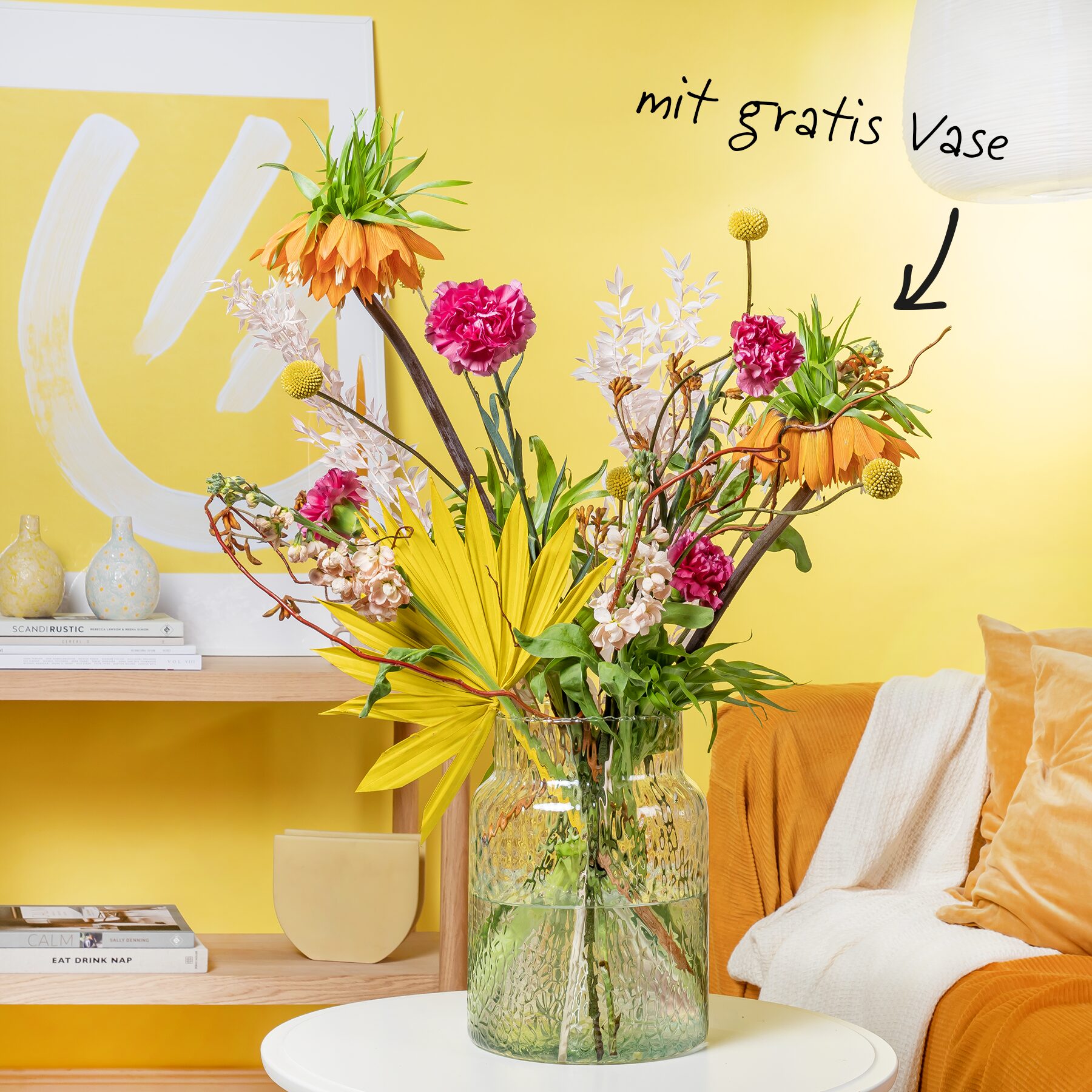 Blumenbox Jungle Fever mit gratis Lieblings-Vase L