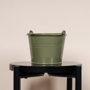 Metall Eimer Henkel Grün - 14 cm
