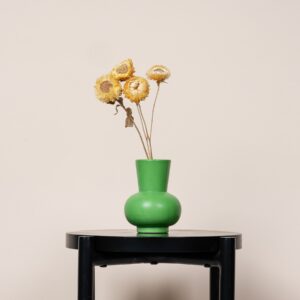 Steingut Vase Grün