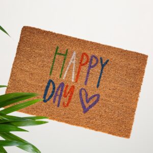 Kokos Fußmatte Schriftzug "Happy Day "