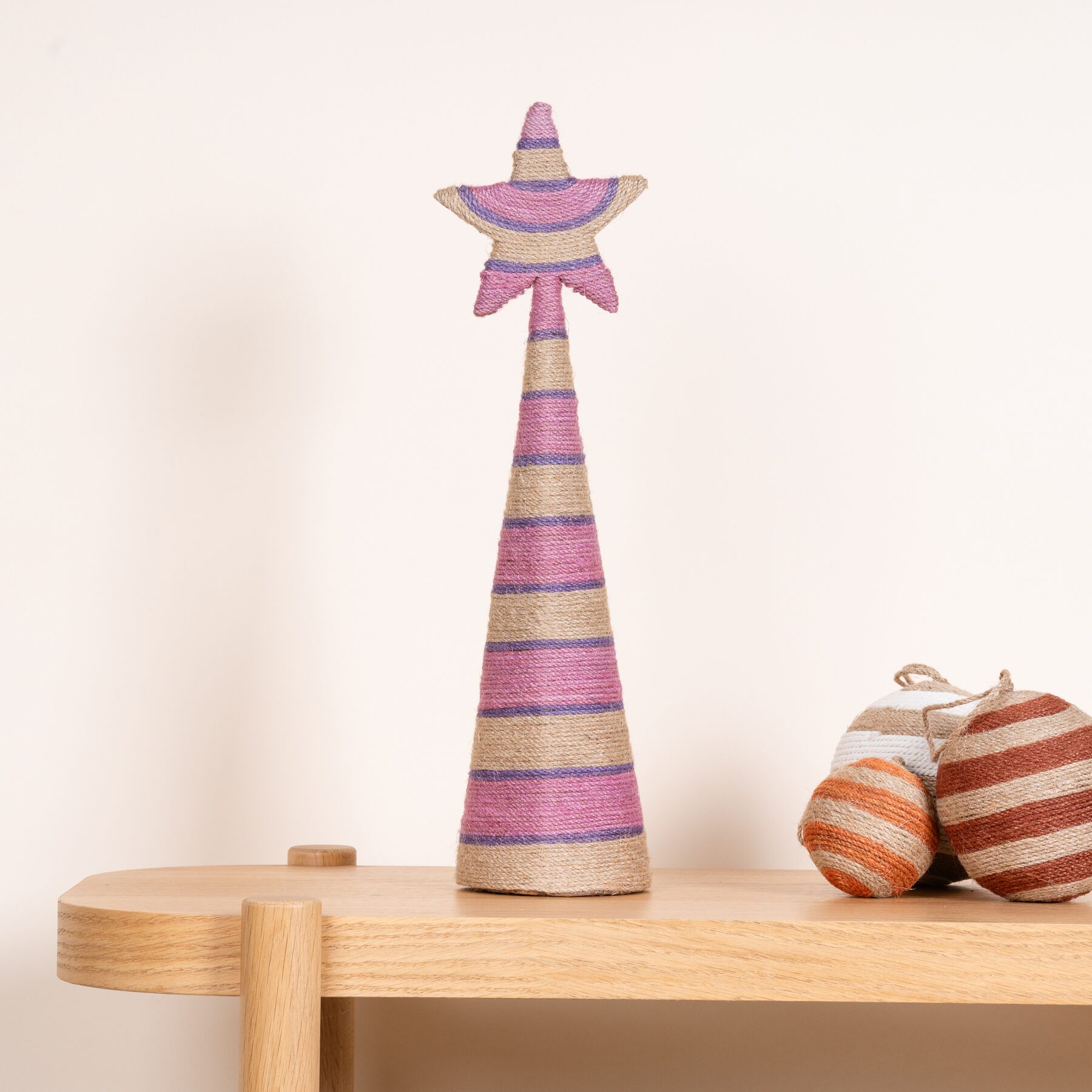 Weihnachtsbaum Streifen Rosa