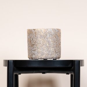 Keramik Übertopf Patina Goldfarben - 10 cm