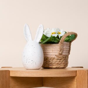 Keramik Hase Ohr Gerade Weiß