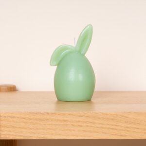 Deko Kerze Hase Schlappohr Mint