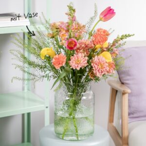 Blumenbox Orange Beauty mit Lieblings-Vase L