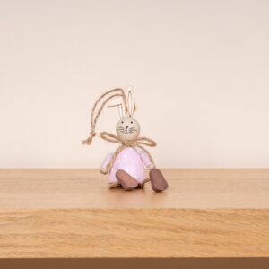 Deko Holzhänger Hase Rosa
