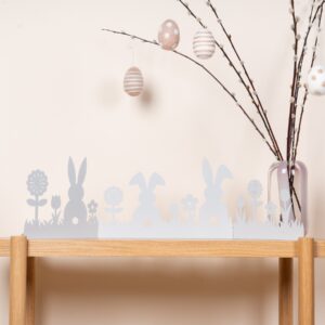 Metall Silhoutte Hase Taupe
