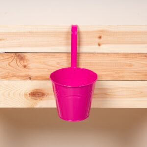 Metall Übertopf Hängend Pink - 14 cm
