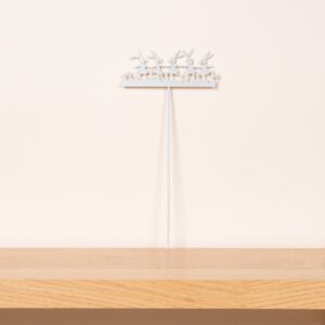 Metall Stecker Hasenparty Creme