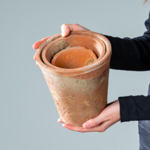 Keramik Übertopf Terrakotta 3-er Set