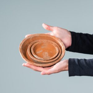 Keramik Untersetzer Terrakotta 3-er Set