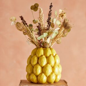 Bloomingville Vase Steingut Limone Gelb