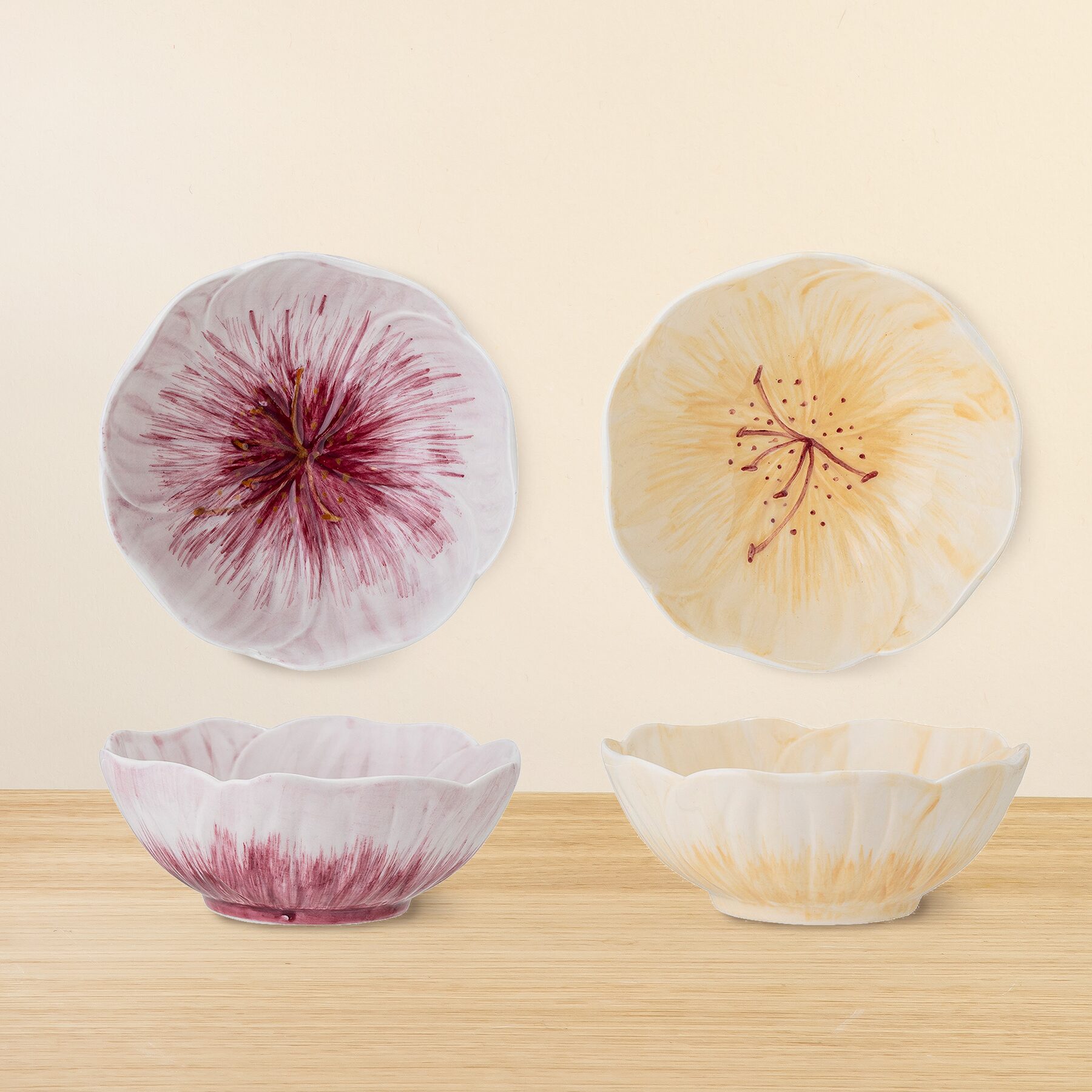 Bloomingville Steingut Schalen Mimosa 2-er Set – Bild 2