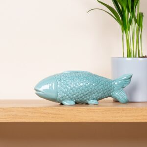 Steinzeug Fisch Türkis