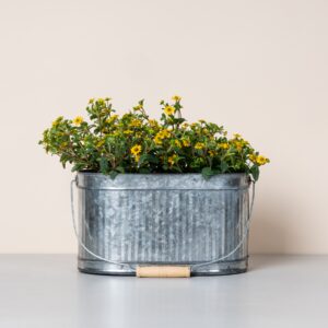 Zinkwanne Oval Grau Matt - 26 cm