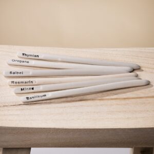 Keramik Kräuterstick Schriftzug "Basilikum"