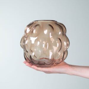 Glasvase Bubble Taupe