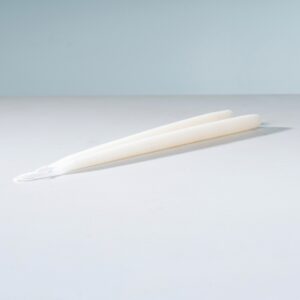Stabkerze Handgemacht Creme 2-er Set