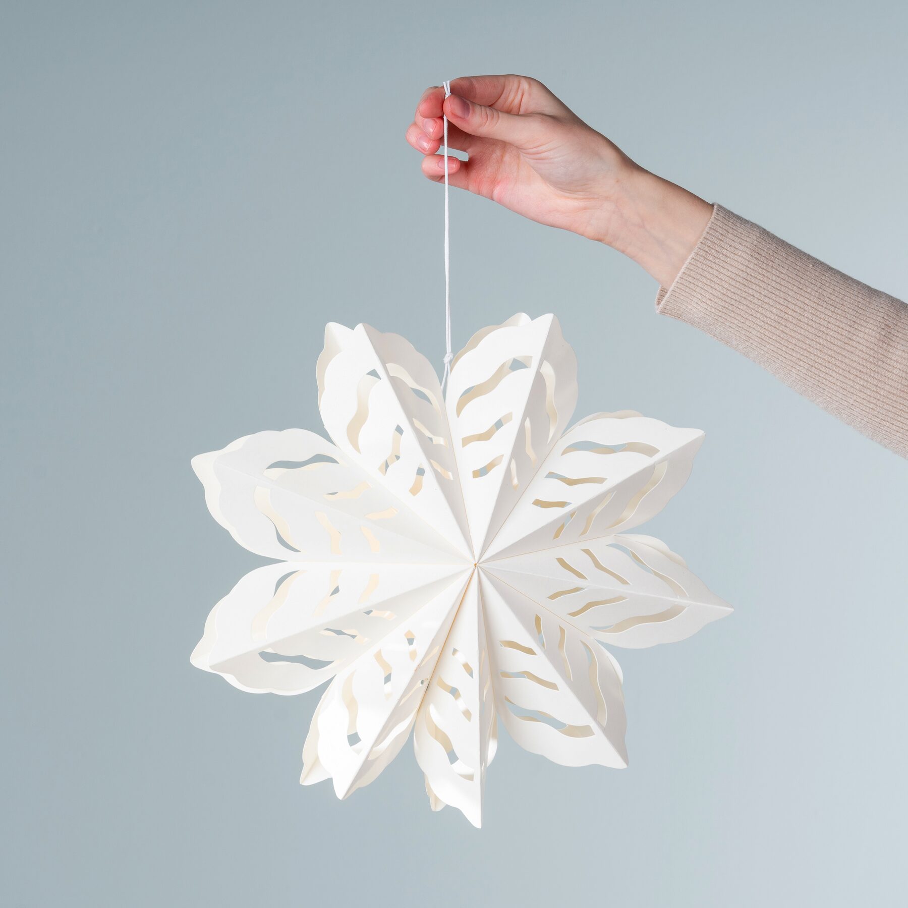 Papier Schneeflockenhänger Groß – Bild 2