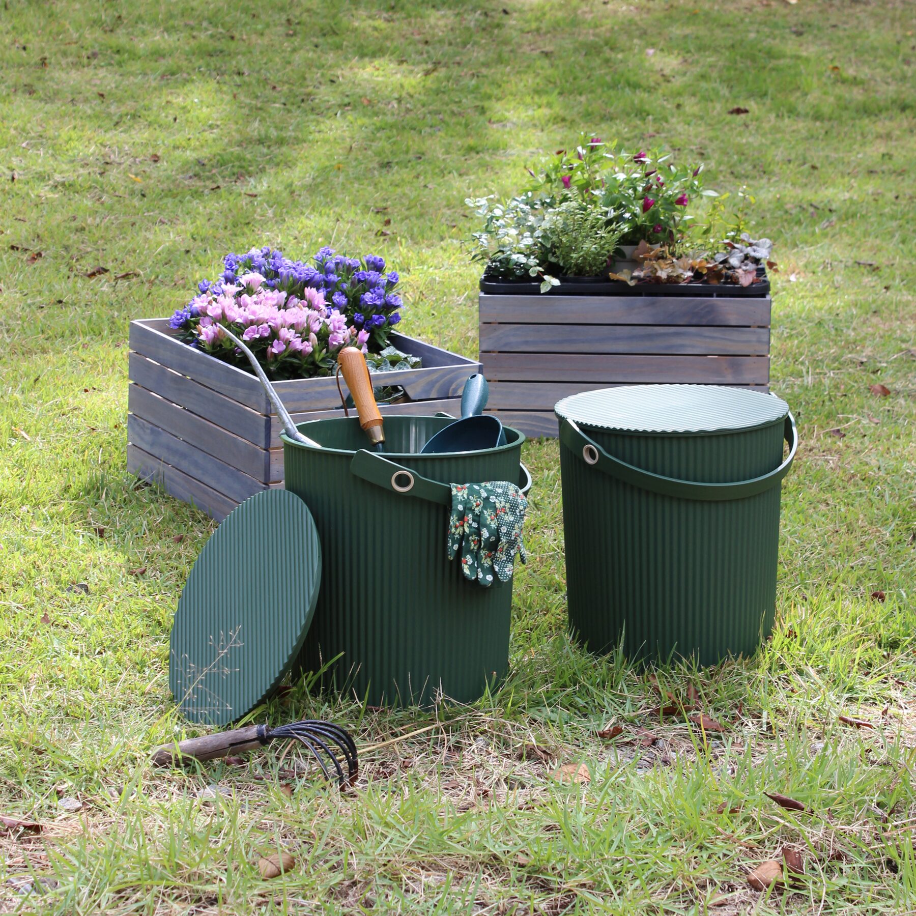 Hachiman Garden Eimer 20 Liter Dunkelgrün – Bild 2