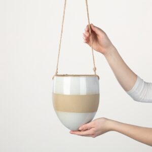 Keramik Hängeampel Creme - 14 cm