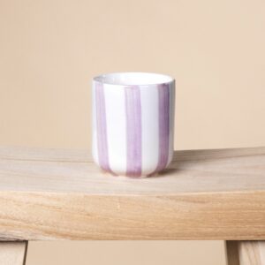 Keramik Becher Gestreift Violett