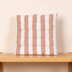 Sitzkissen Breit Gestreift Beige