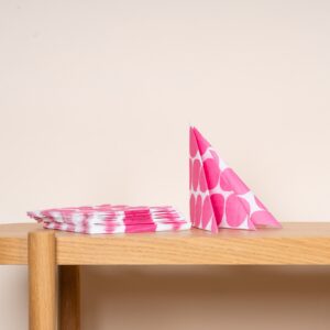 Papierservietten Rundes Design Rosa - 20 tlg.