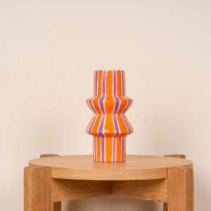 Keramikvase ZickZack Orange