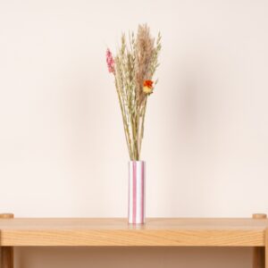 Keramik Vase Weiß/Flieder