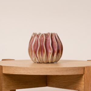 Keramikvase Weiß/Rosa