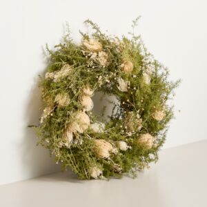 Trockenblumenkranz Grün