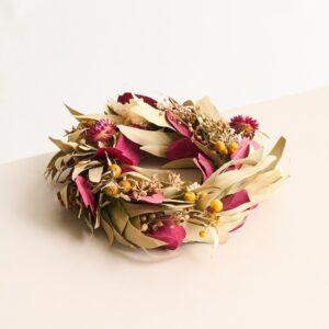 Trockenblumenkranz Gelb