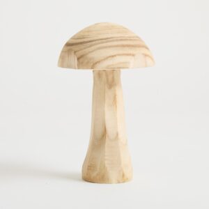 Holz Dekoobjekt Pilz Offen