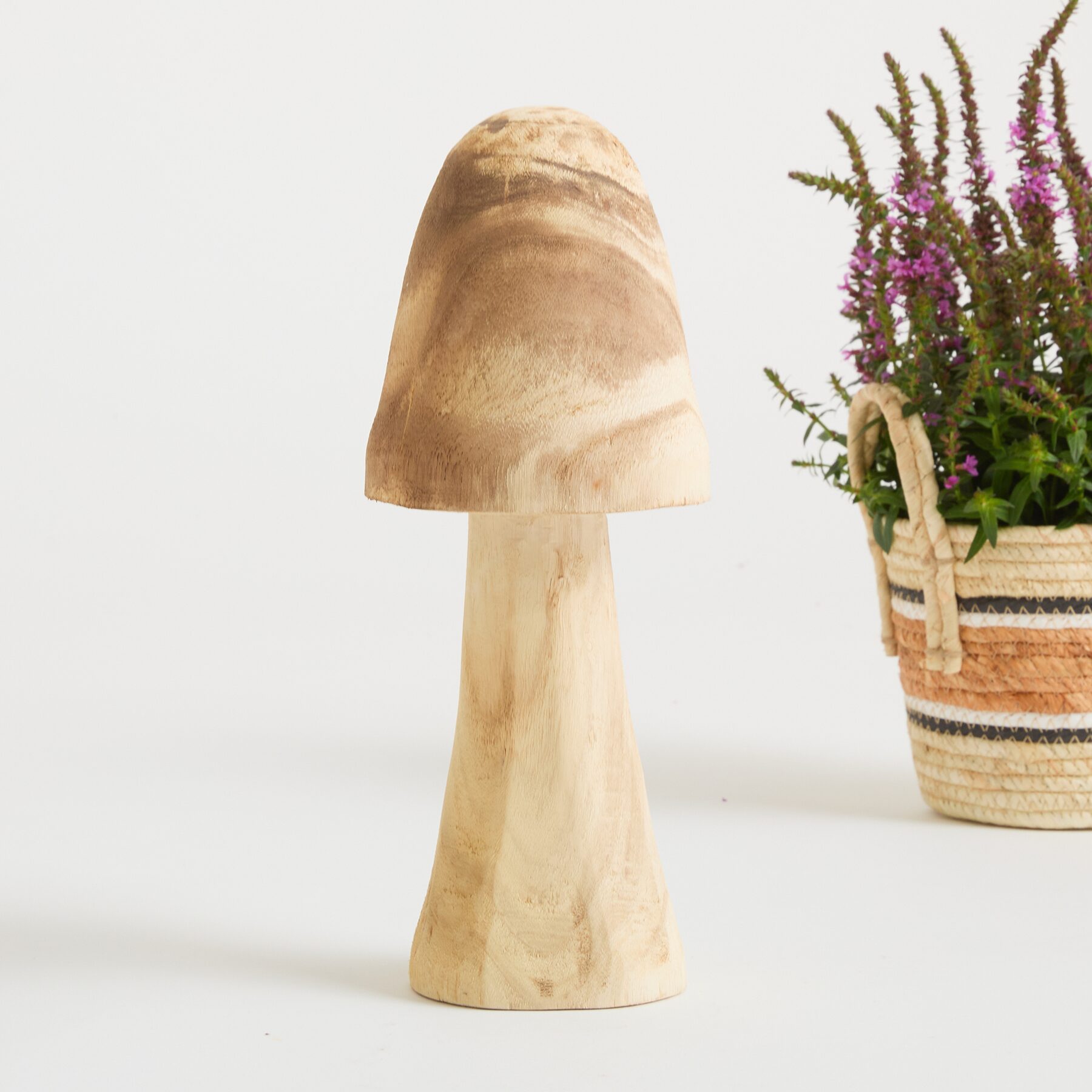 Holz Dekoobjekt Pilz Geschlossen