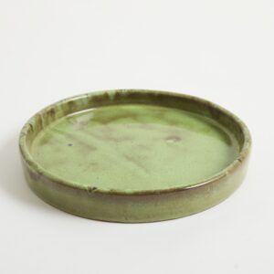 Keramik Untersetzer Glasiert Grün - 24 cm