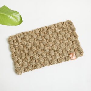 Jute Türmatte Flechtdesign