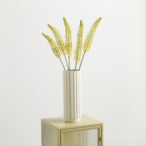Steingut Vase Cremeweiß