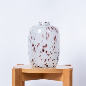 Glas Vase Gepunktet