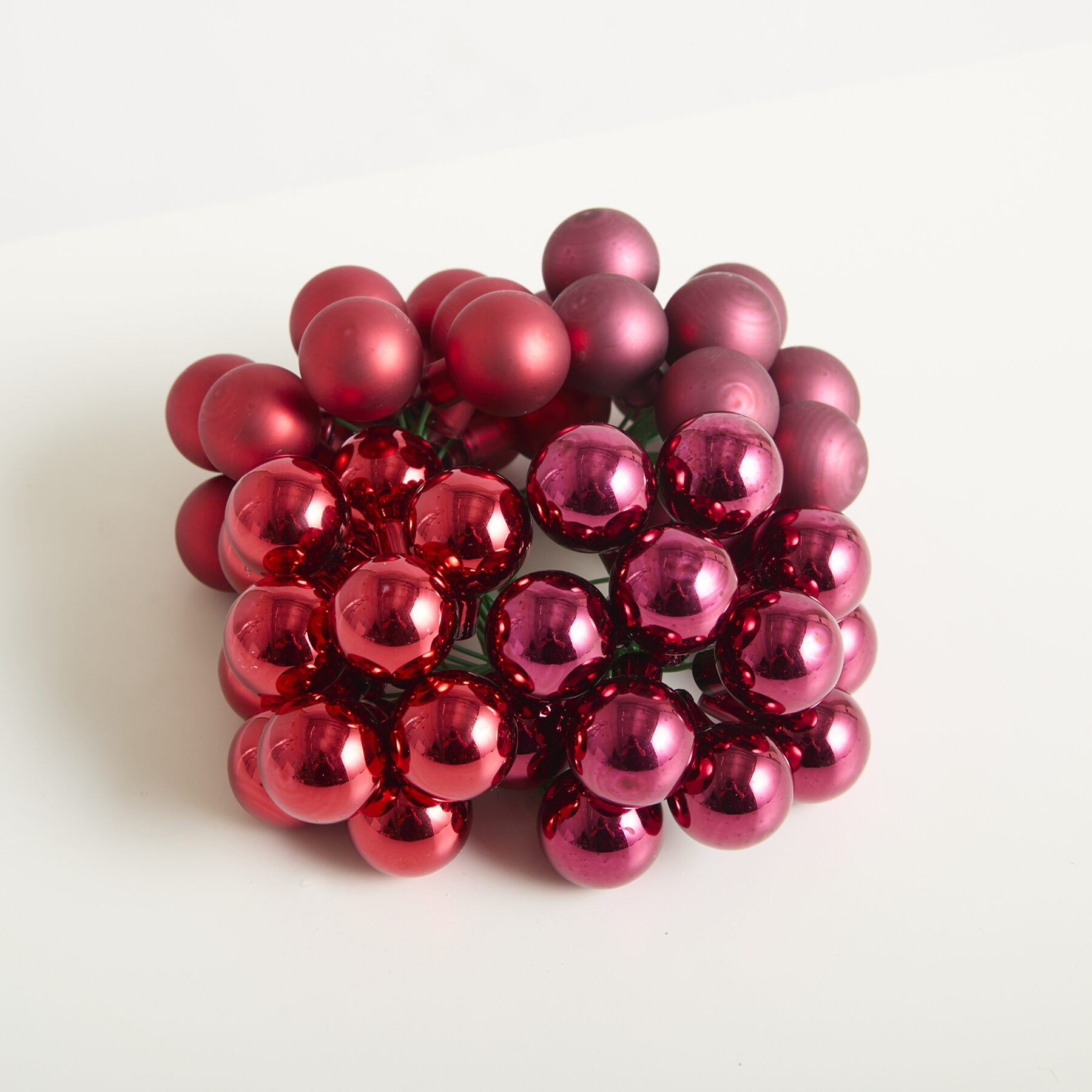 Deko Spiegelbeeren Rot 4er-Set