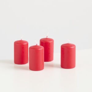 Kerze Rot 4er-Set