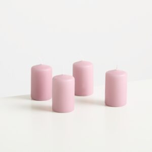 Kerze Rosa 4er-Set