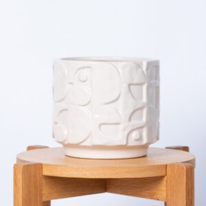 Keramik Übertopf Weiß - 17,5 cm