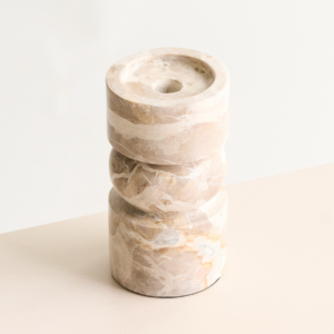Marmor Kerzenhalter Beige M