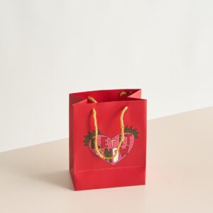 Papiertüte Herz Rot S